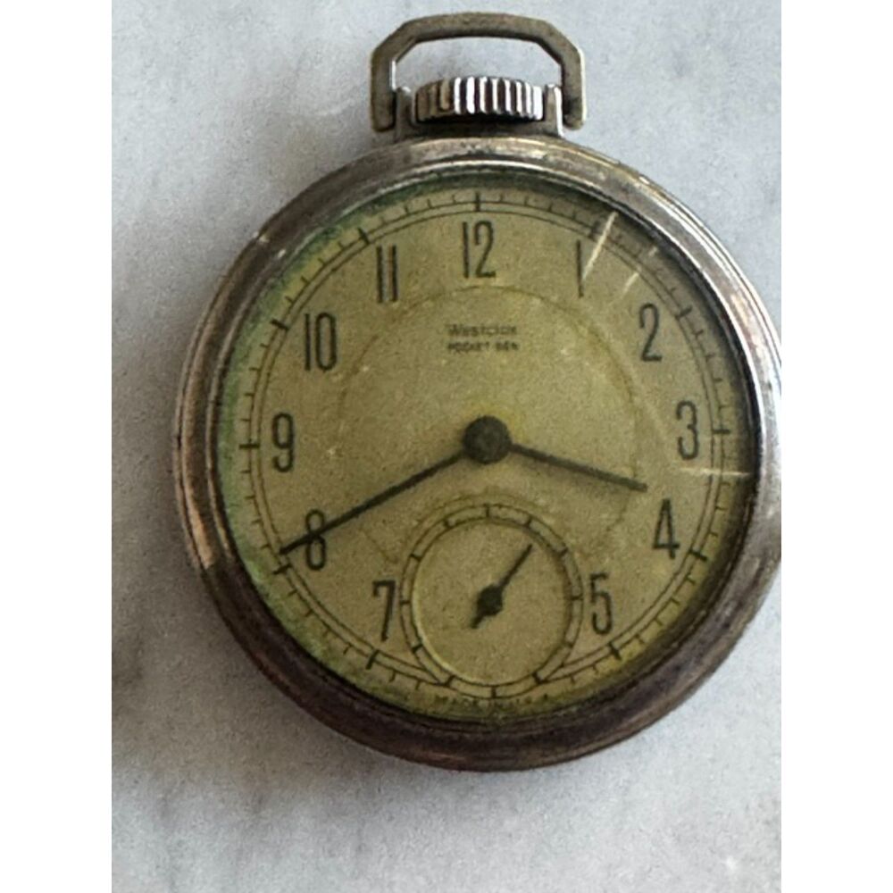Vintage 1940s Westclox Pocket Ben mechanical watch in working condition.